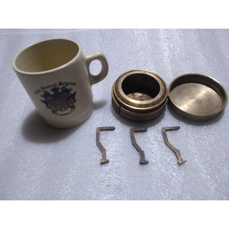 Calentador Alcohol Bronce Desarmable Artesanal Unico Colección.