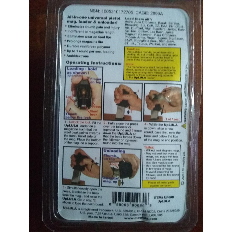 Ayuda Cargador Uplula Original 9mm To .45 Acp