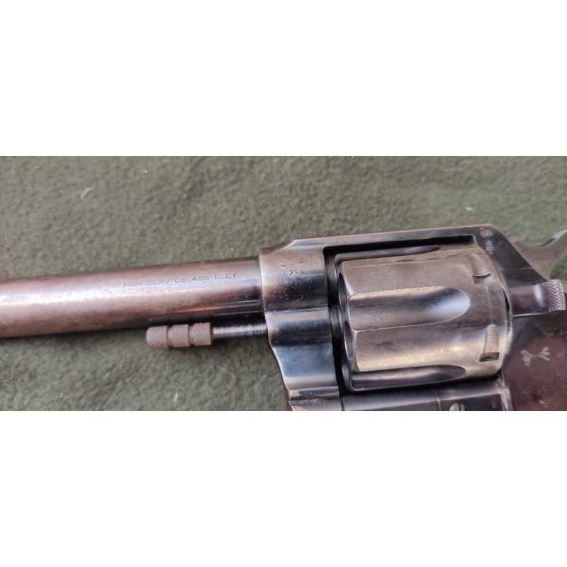Revolver Colt New Service Cal 455 Eley Marcajes Ingleses De 1era Guerra