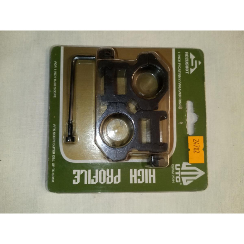 Anillas Para Mira Tubo 1" Base Weaver  Perfil Alto Marca Utg