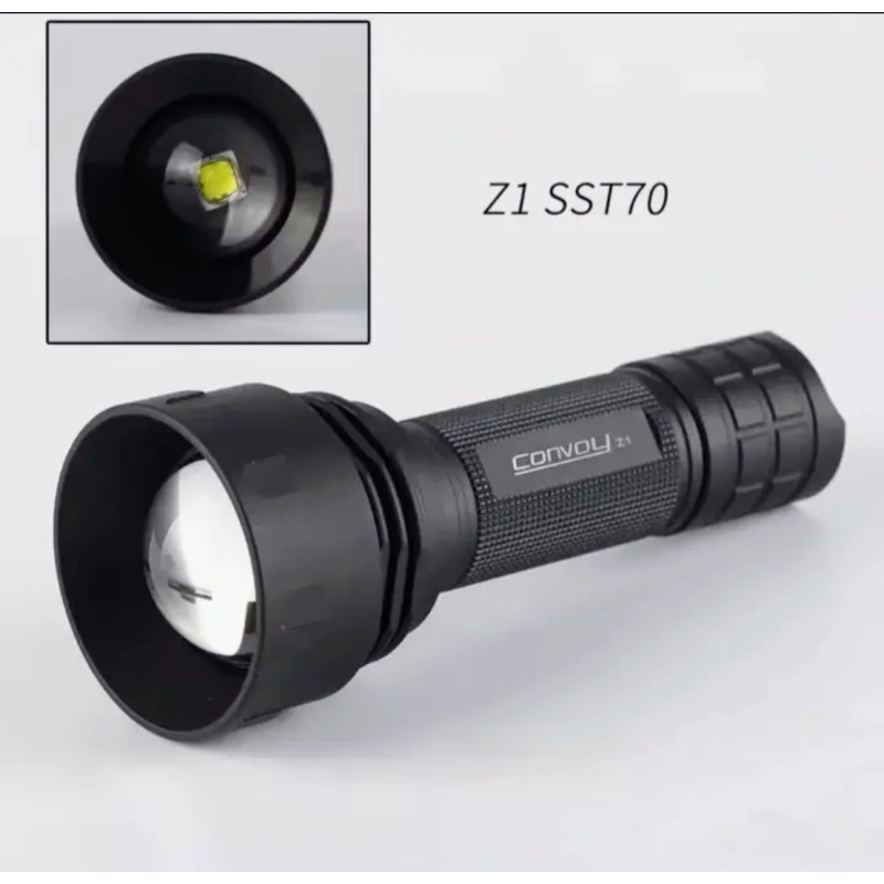 Linterna Con Zoom Reticulo Convoy Z1 3000 Lm Pila Y Cargador