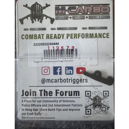 Ruger Uña Extractora Pc9 Marca Mcarbo Usd 65 Nueva