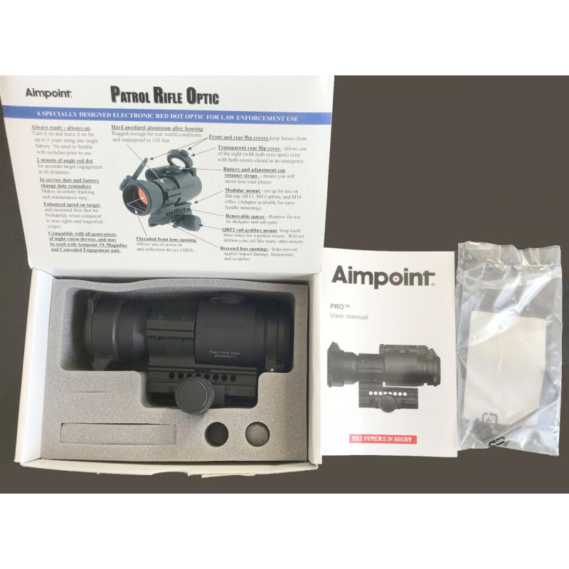 Aimpoint Patrol Rifle Optic (pro™) Red Dot Reflex Sight - Qrp2 Mount