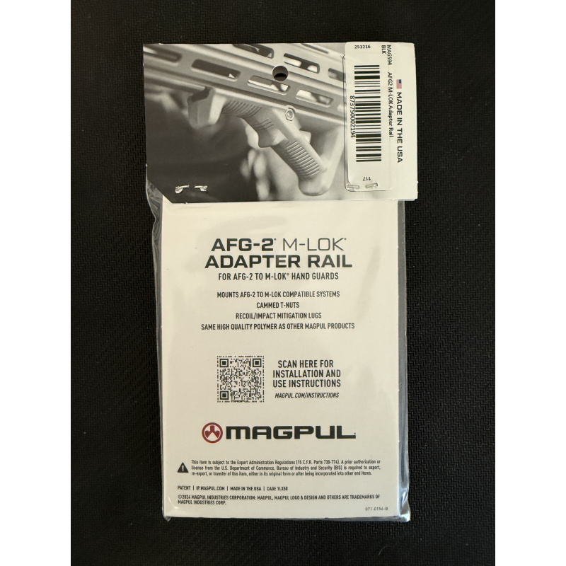 Magpul Afg-2 M-lok Adapter Rail (mag599-blk) – Nuevo, Original