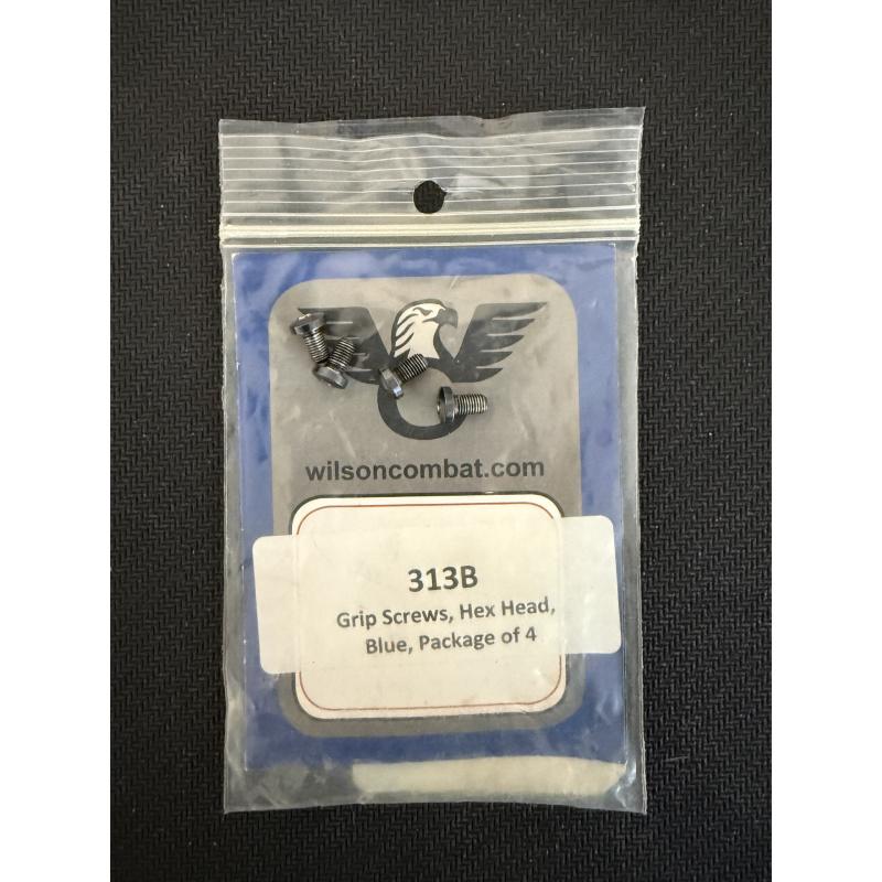 Wilson Combat - 4 Pack Hex Head Grip Screws Blue (#313b)