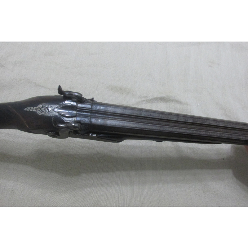 Antigua Escopeta De Caza Yuxtapuesta A Percusión Belga C. 1860