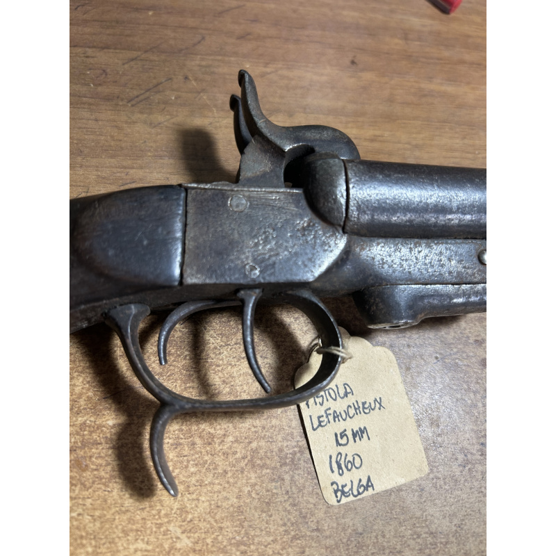 Pistola  Lefaucheux Cal 15mm 2 Caños