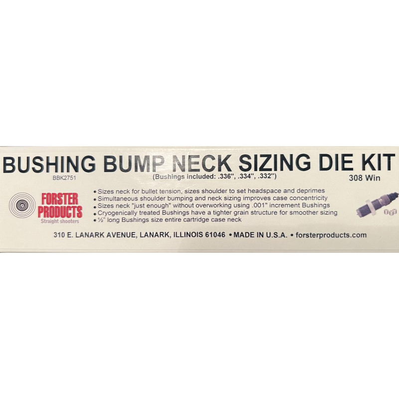 Kit Die Forster Necksizer 308 Winchester Nuevo Usd 230