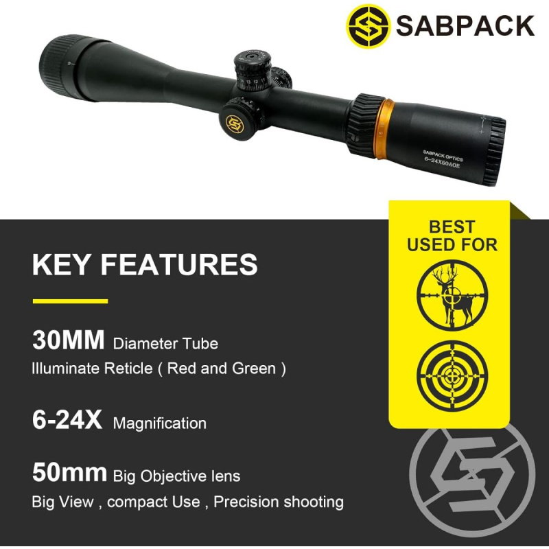 Mira Telescópica Sapback 6-24x50 30mm