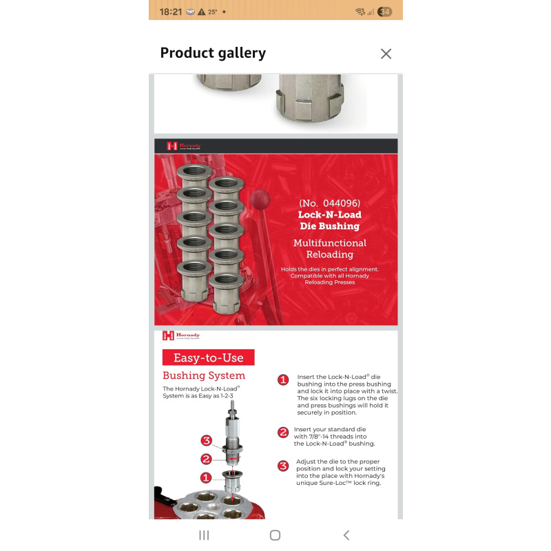 Hornady Lock & Load Bushings And Conversión Set
