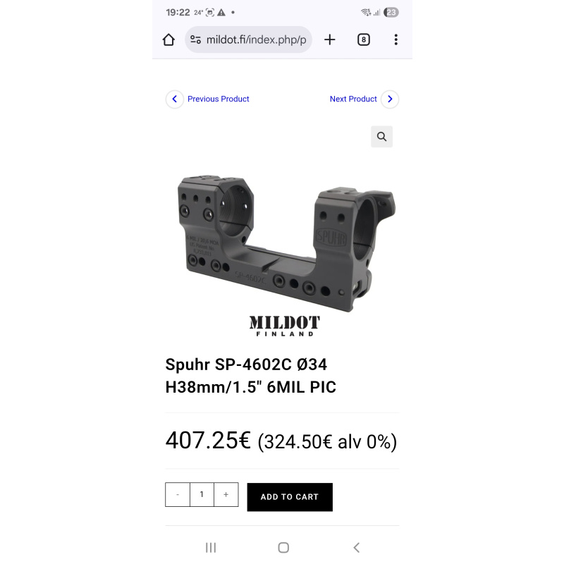 Base Spuhr 34 Mm 2 Piezas Sp4603b