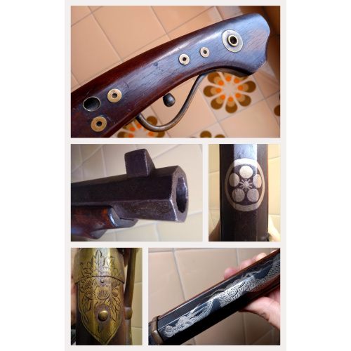 Antiguo Teppo/matchlock Samurai / No Katana Tsuba