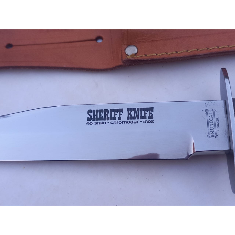 Bowie M U N D I A L  Sheriff Knife Nuevo-caja Y Vaina Originales Años 80