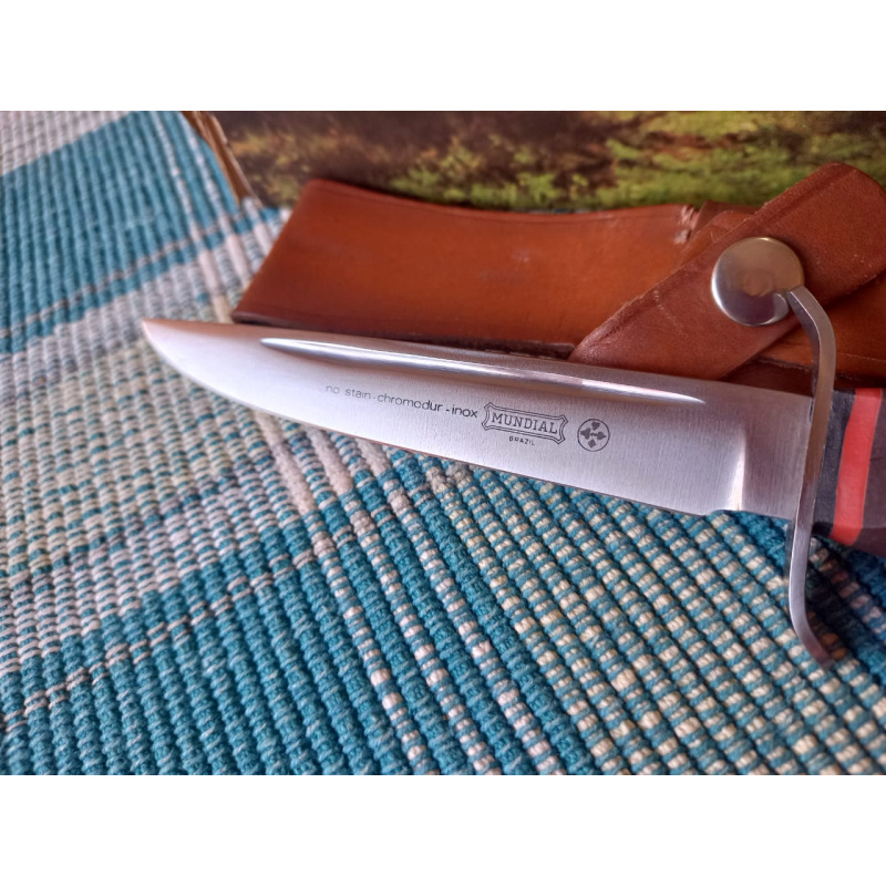 Cuchillo De Caza M U N D I A L - Brasil - Inox Cromodur - Nuevo Viejo Stock