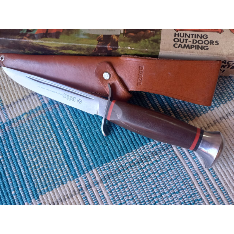 Cuchillo De Caza M U N D I A L - Brasil - Inox Cromodur - Nuevo Viejo Stock