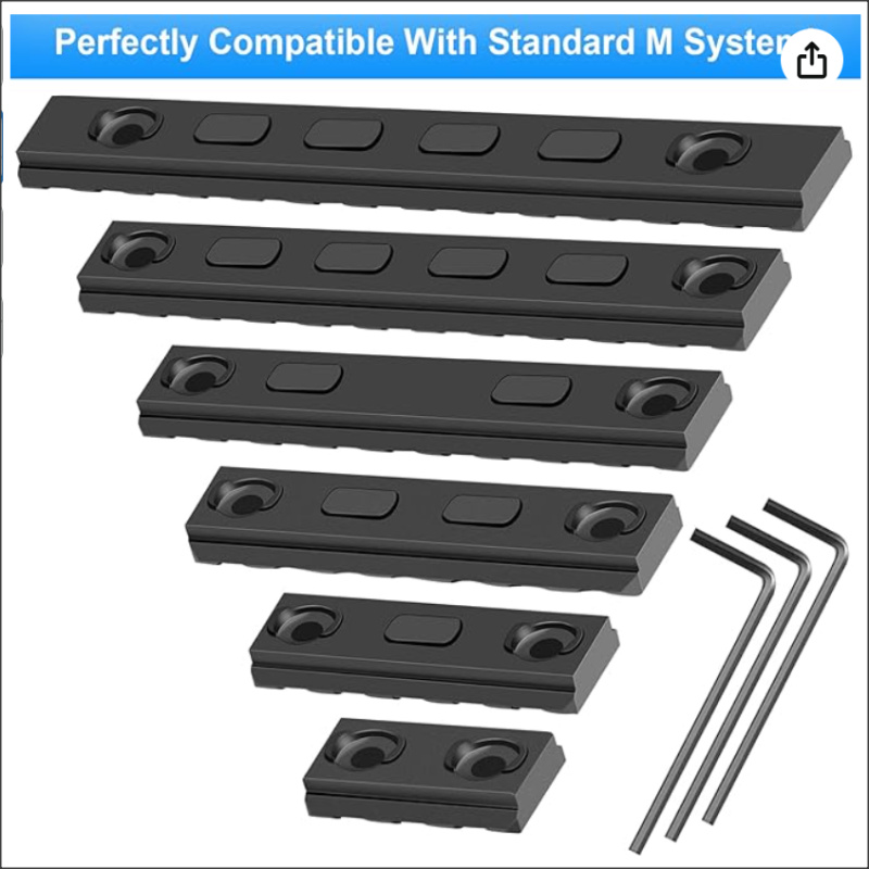 Juego De Rieles Picatinny Individuales De Aluminio