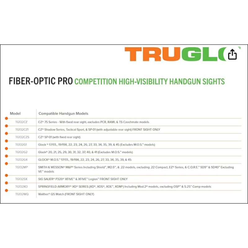 Truglo Fiber-optic Pro Para Sig Sauer X5  Solo Alza