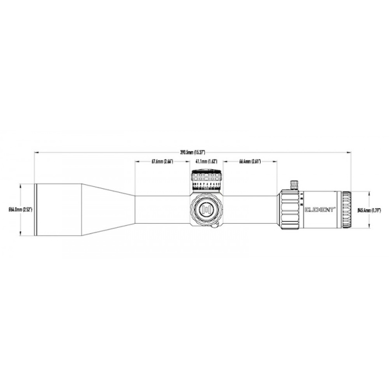 Mira Element Optics Titan 3-18x50 Ffp Apr-2d Mrad Nueva En Caja