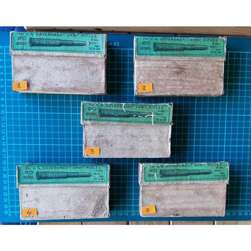 Municion Original Calibre .30-40 Krag ( .30 Cal U.s.government) X 20 Unid