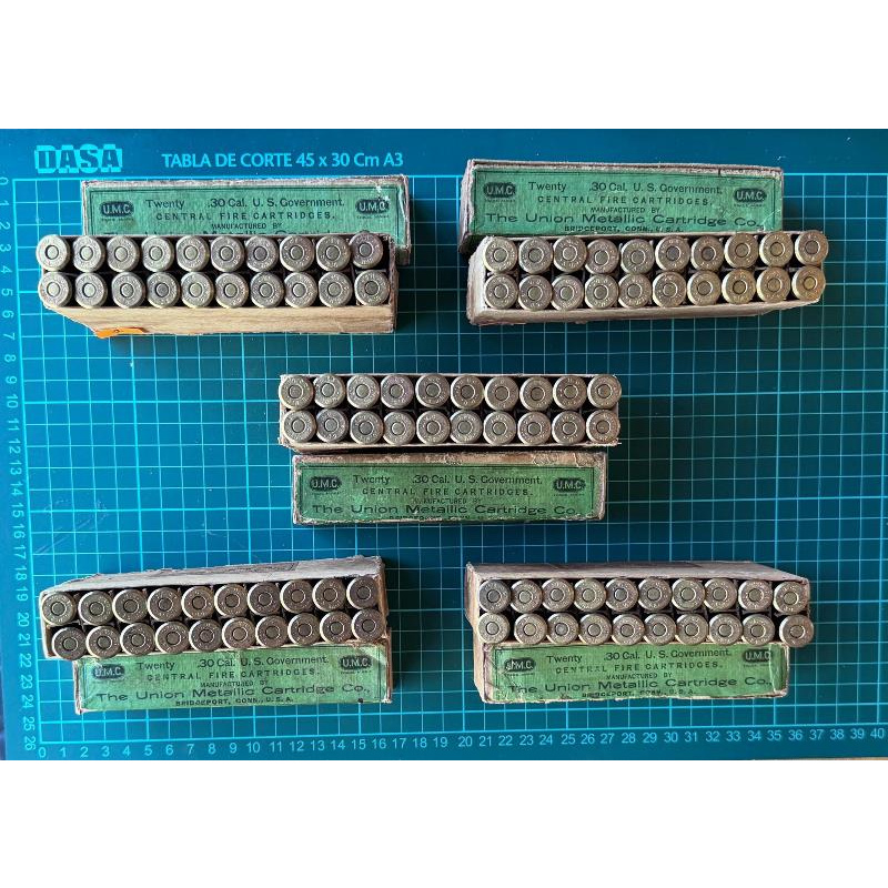 Municion Original Calibre .30-40 Krag ( .30 Cal U.s.government) X 20 Unid