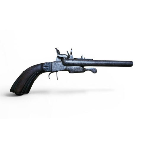 Exclusiva Pistola Fina De Viaje / Caballero – Doble Caño (circa 1850-1860)