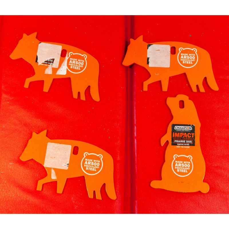 Siluetas De Animales Champion Impact Steel Targets Rimfire Gong 4 Pack