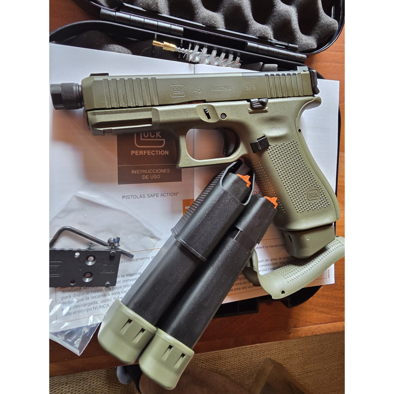 Glock 45x Hunter 9mm Mos Cañon Roscado 3 Cargadores