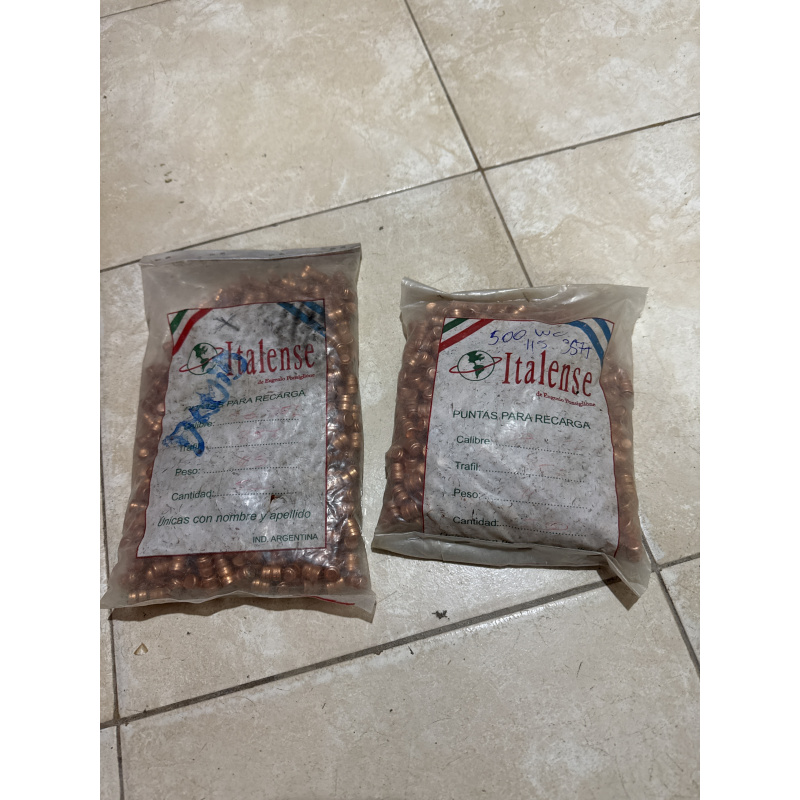 1000 Puntas  Cobradas De 115 Grains Para .38 S&w Special Y .357 S&w Magnum