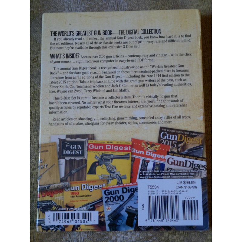Gun Digest 1944-2015 3 Cds Nuevo Y Sin Uso Usd45