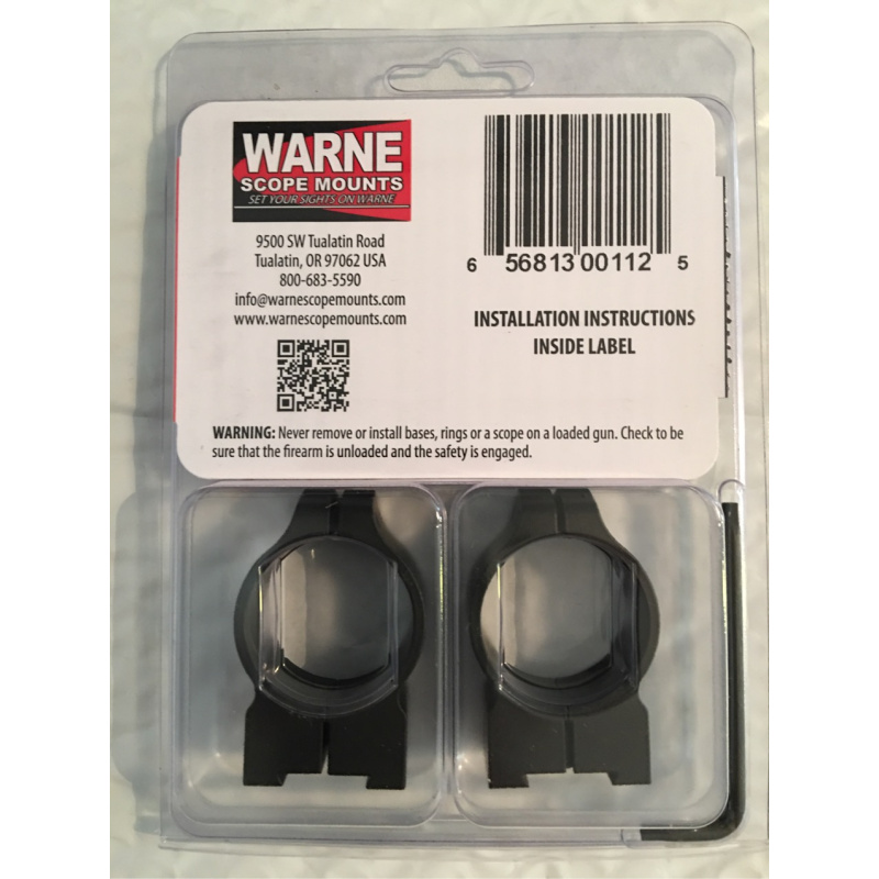 Montaje Y Anilla Marca Warne 30mm Tikka Medias Nuevos Uds150