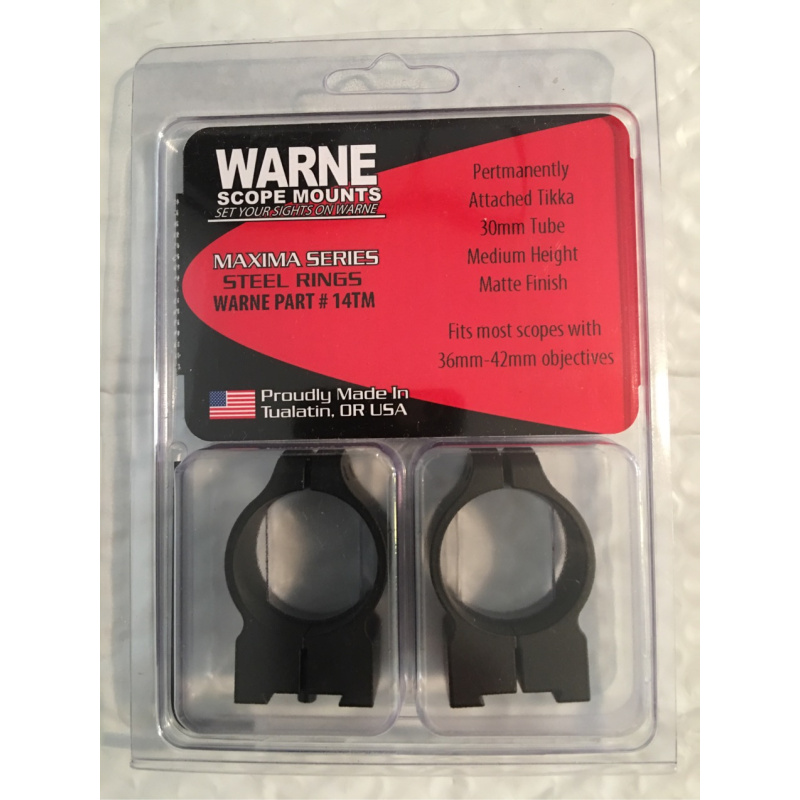 Montaje Y Anilla Marca Warne 30mm Tikka Medias Nuevos Uds150