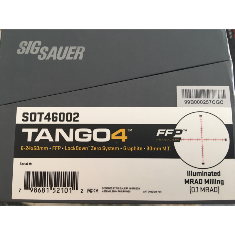 Mira Sig Sauer Tango4 6-24x50 30mm Mrad Ffp Nueva Usd1800
