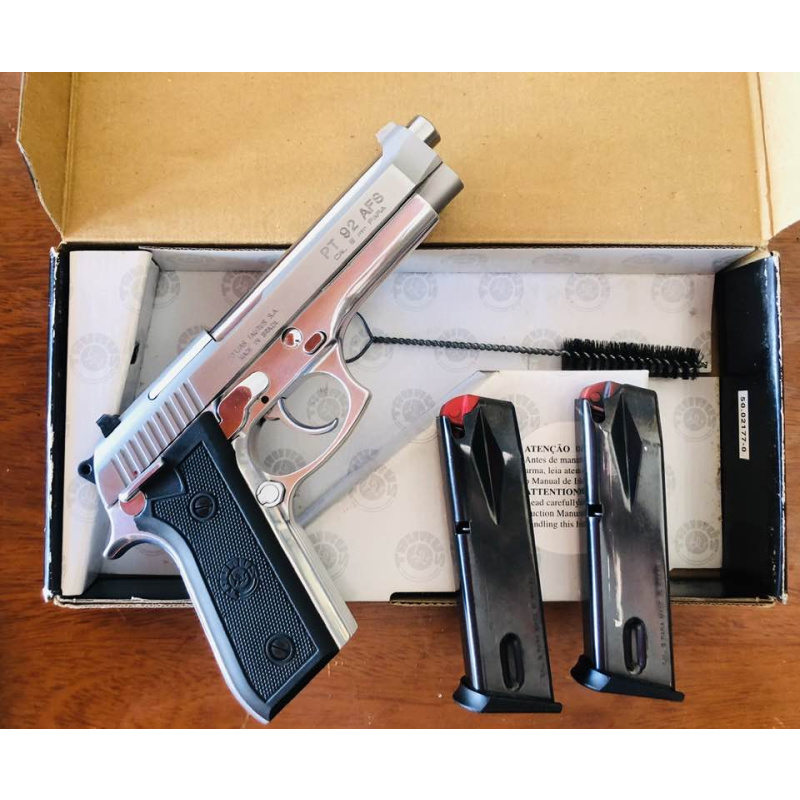 Pistola Taurus Pt 92 Afs (inox. C/2 Cargadores) En Caja Original