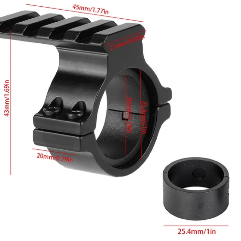 Anilla 30mm/1pulgada Con Riel Picatinny