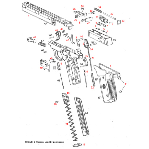 Smith Wesson 22a / 22s / Target Resortes,buffer Y Tornillos Cachas
