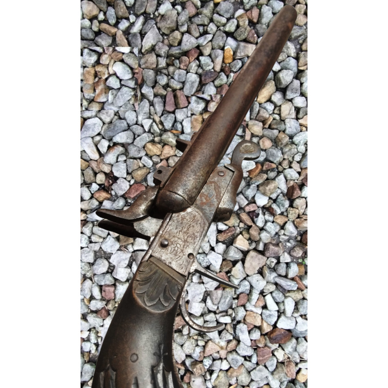 Pistola Lefaucheux De Dos Caños Calibre 12mm De Colección - No Registrable