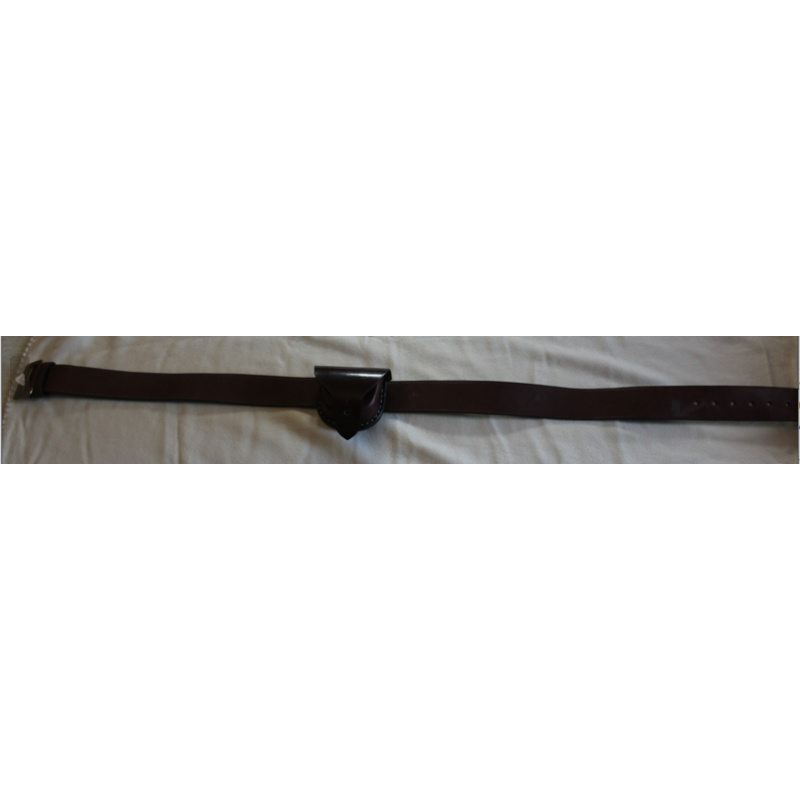 Cinturón De Cuero Con Colector De Vainas De 125cm