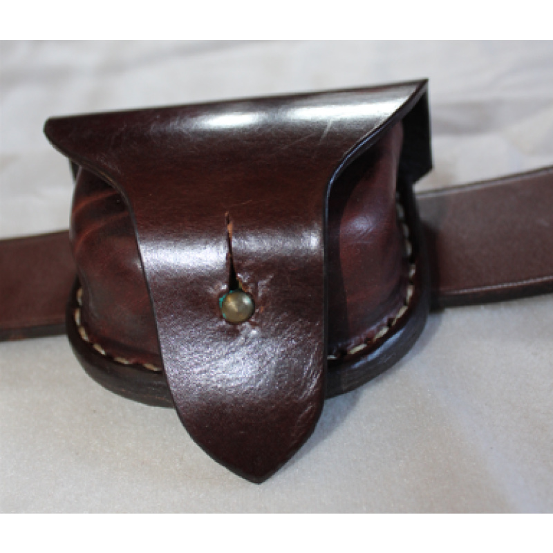 Cinturón De Cuero Con Colector De Vainas De 125cm