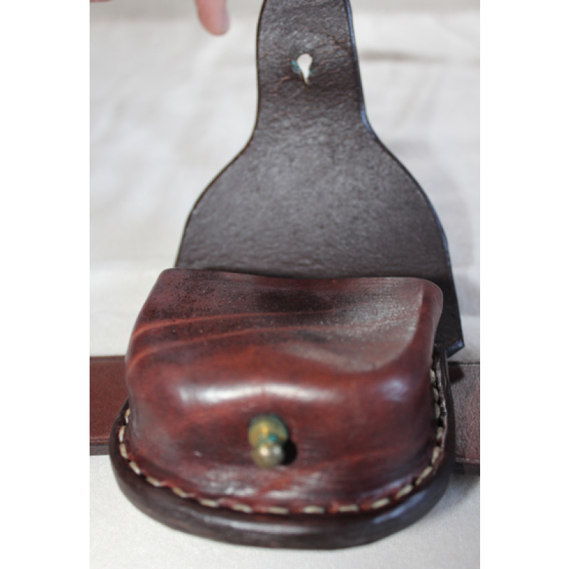 Cinturón De Cuero Con Colector De Vainas De 125cm