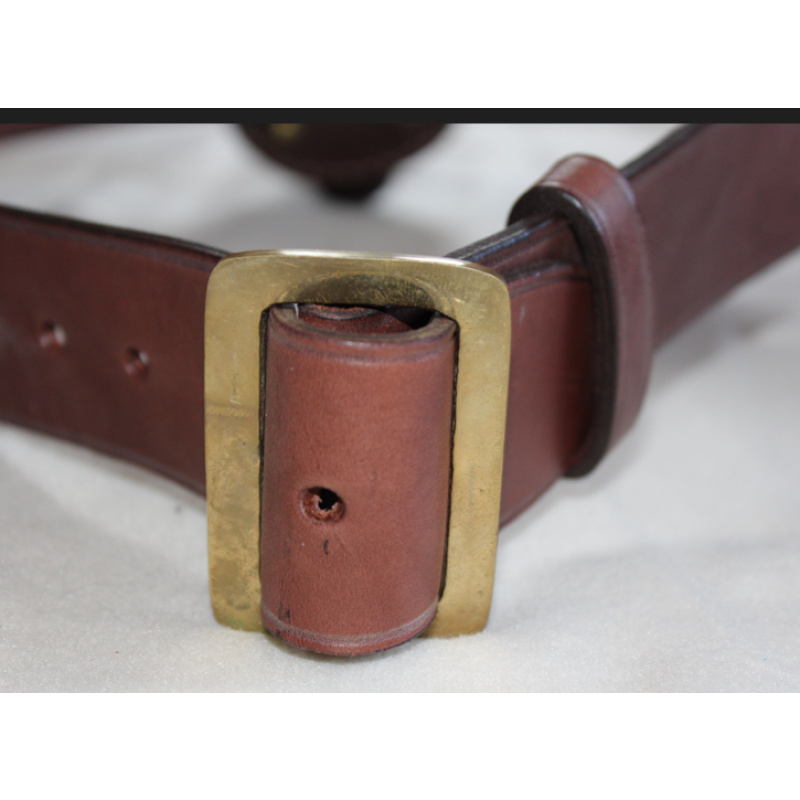 Cinturón De Cuero Con Colector De Vainas De 125cm