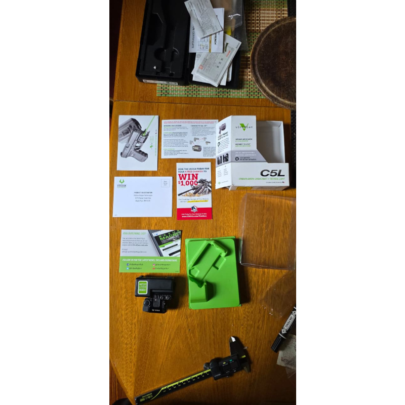 Viridian C5l Linterna Y Laser Verde Para Armas Cortas