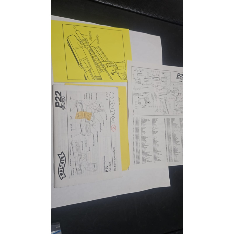 Pistola Semiautomatico Walther P22 .22 Plg Largo Rifle